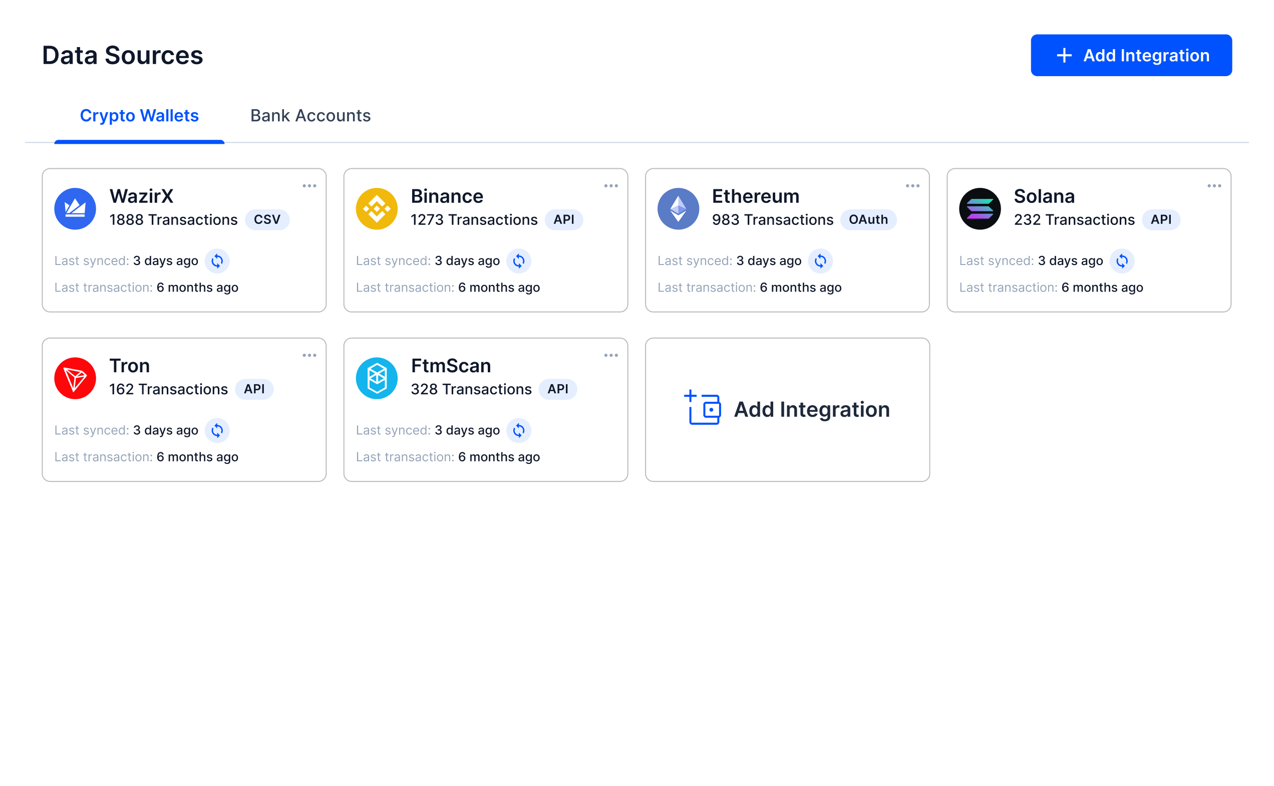 Crypto Exchanges & Wallets screen image